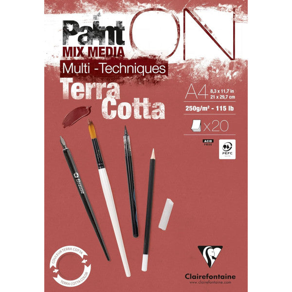 Clairefontaine Paint'On Terracotta Glued Pad