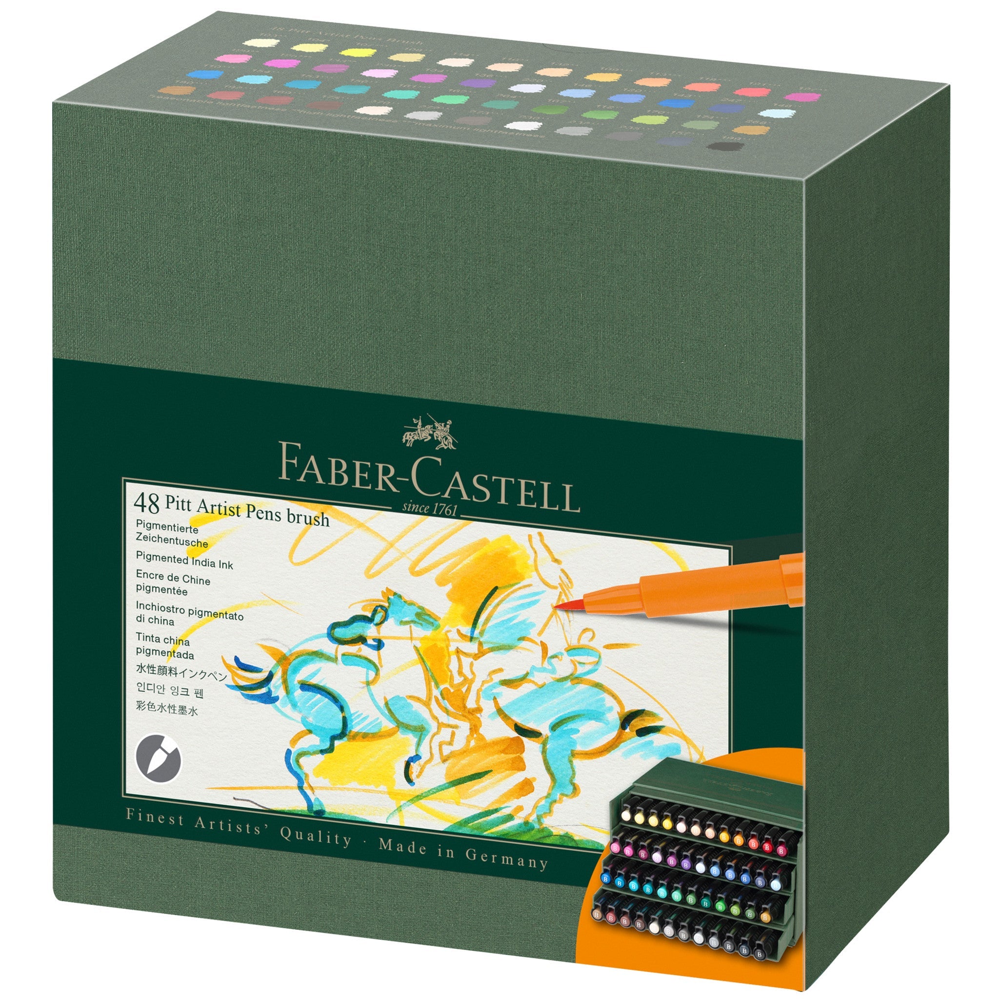 Faber-Castell Pitt Artist Brush Pen Gift Box 48 Assorted