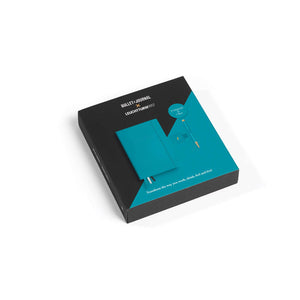 Bullet Journal Gift Set – Turquoise25 (Limited Edition) featuring notebook, pen, and pen loop in a collector’s box.