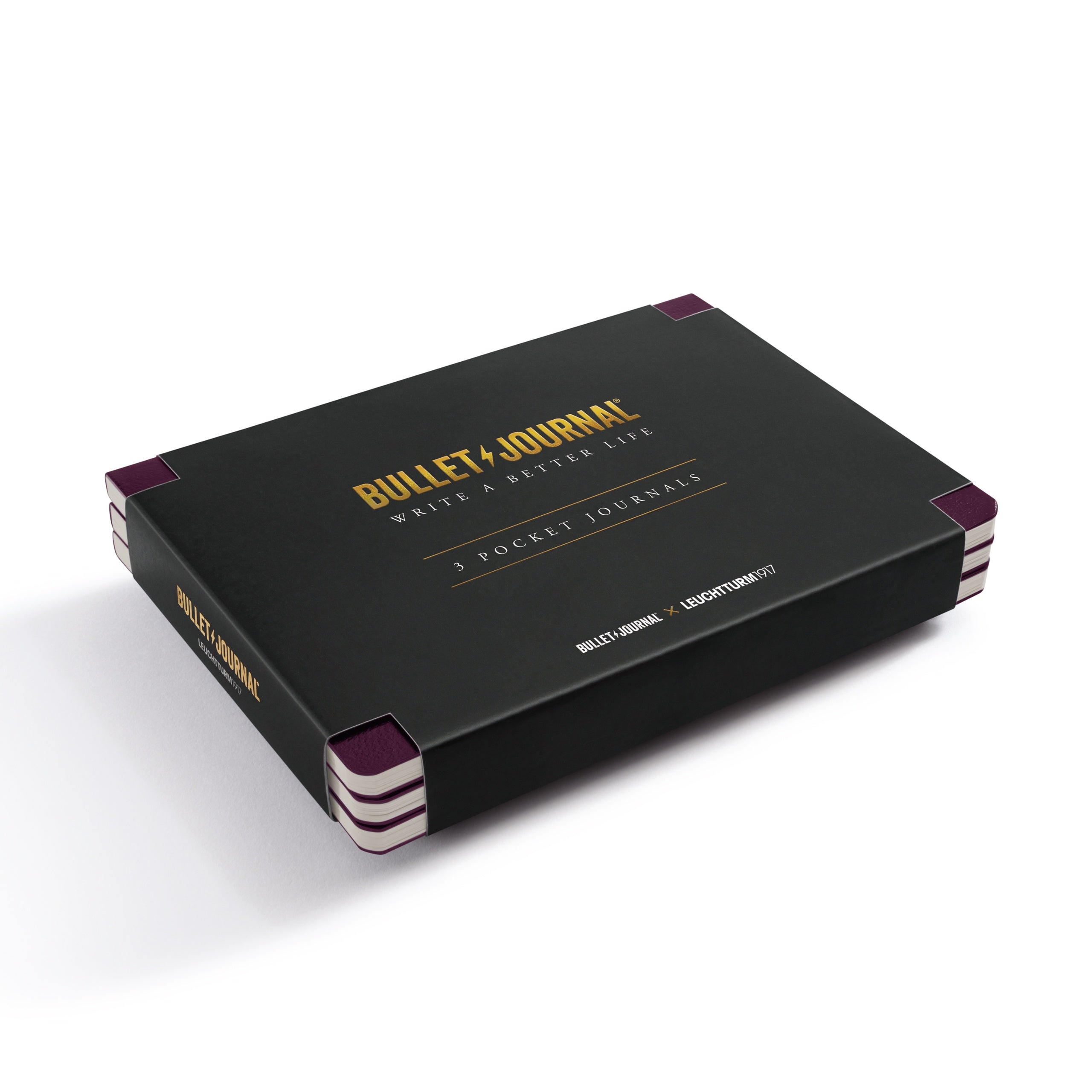 LEUCHTTURM1917 Bullet Journal Pocket - Pack of 3, Dotted, Purple26