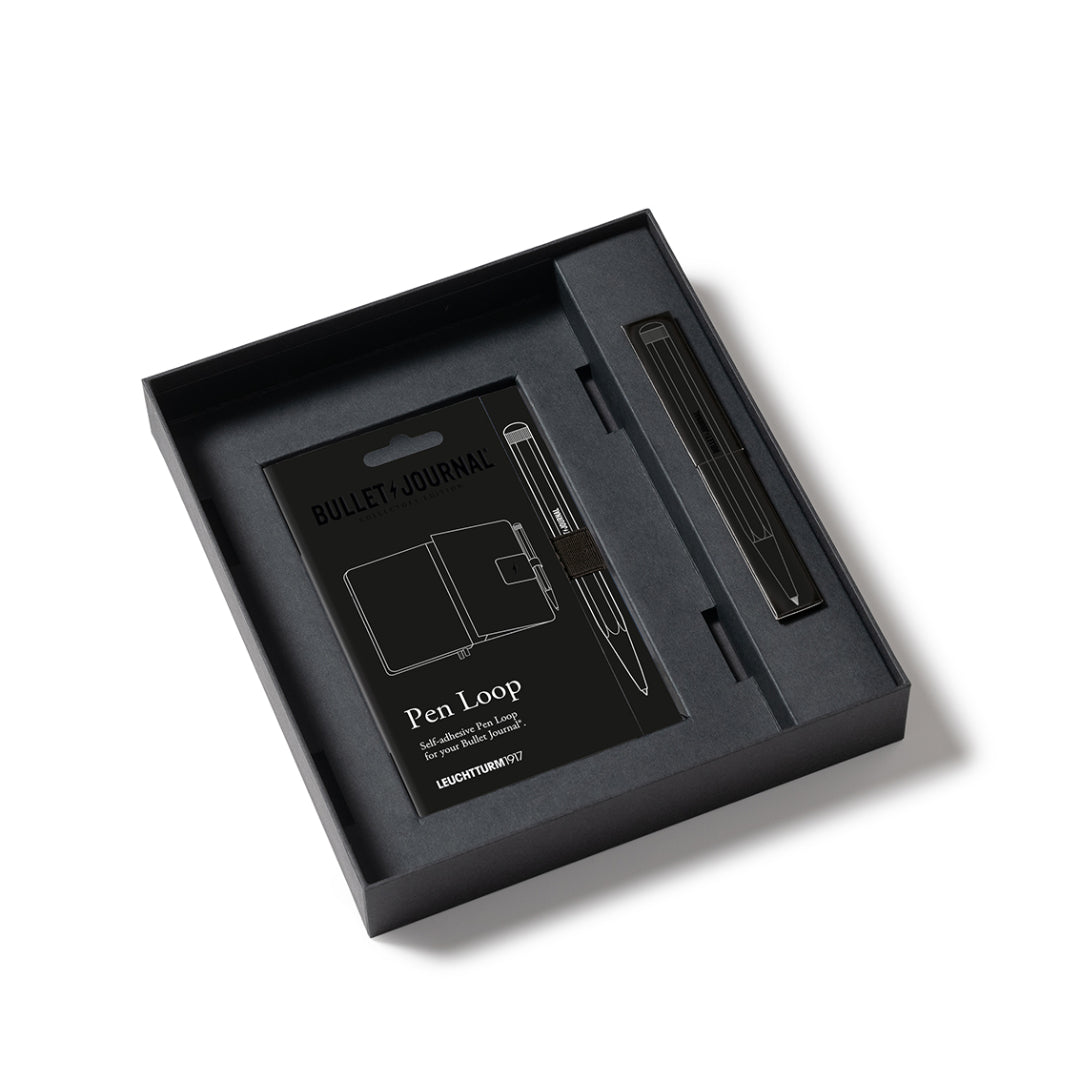 Leuchtturm1917 Bullet Journal® Stealth Collector’s Set – Limited Edition in premium box with pen loop and accessories.