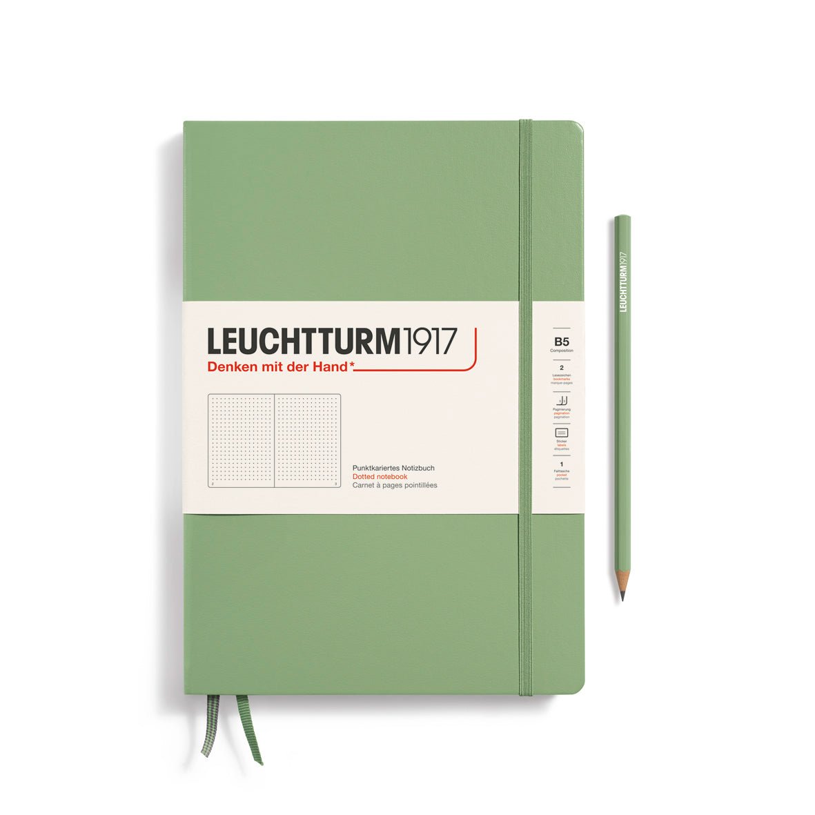 LEUCHTTURM1917 Classic B5 Composition – Sage, Dotted (366172)