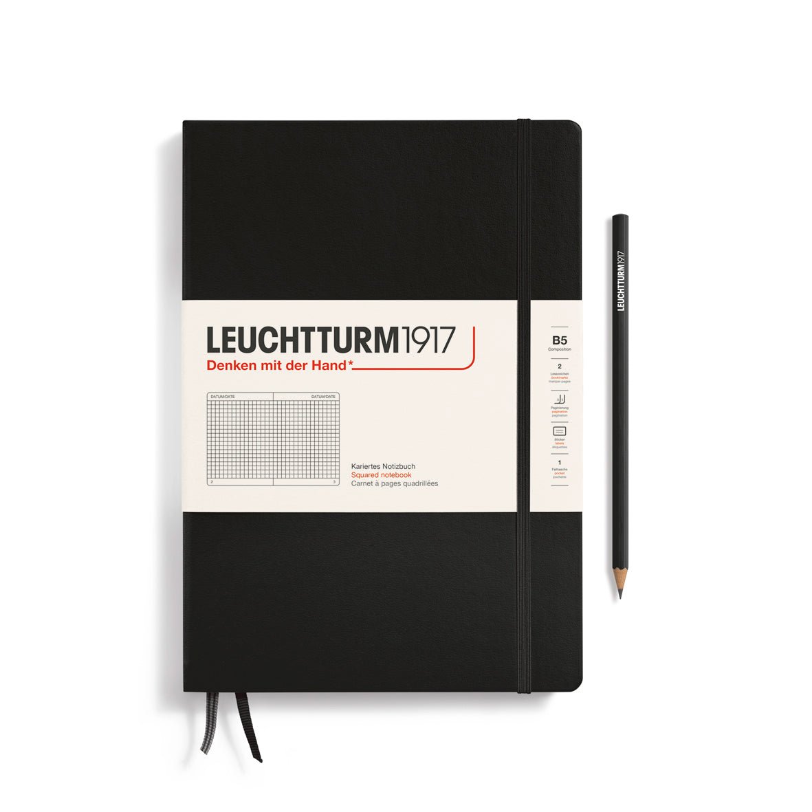 LEUCHTTURM1917 Classic B5 Composition – Black, Squared (366186)