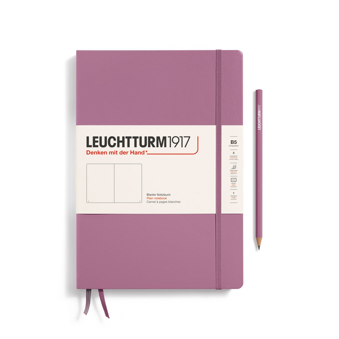 LEUCHTTURM1917 Classic B5 Composition – Dusty Rose, Plain (372341)