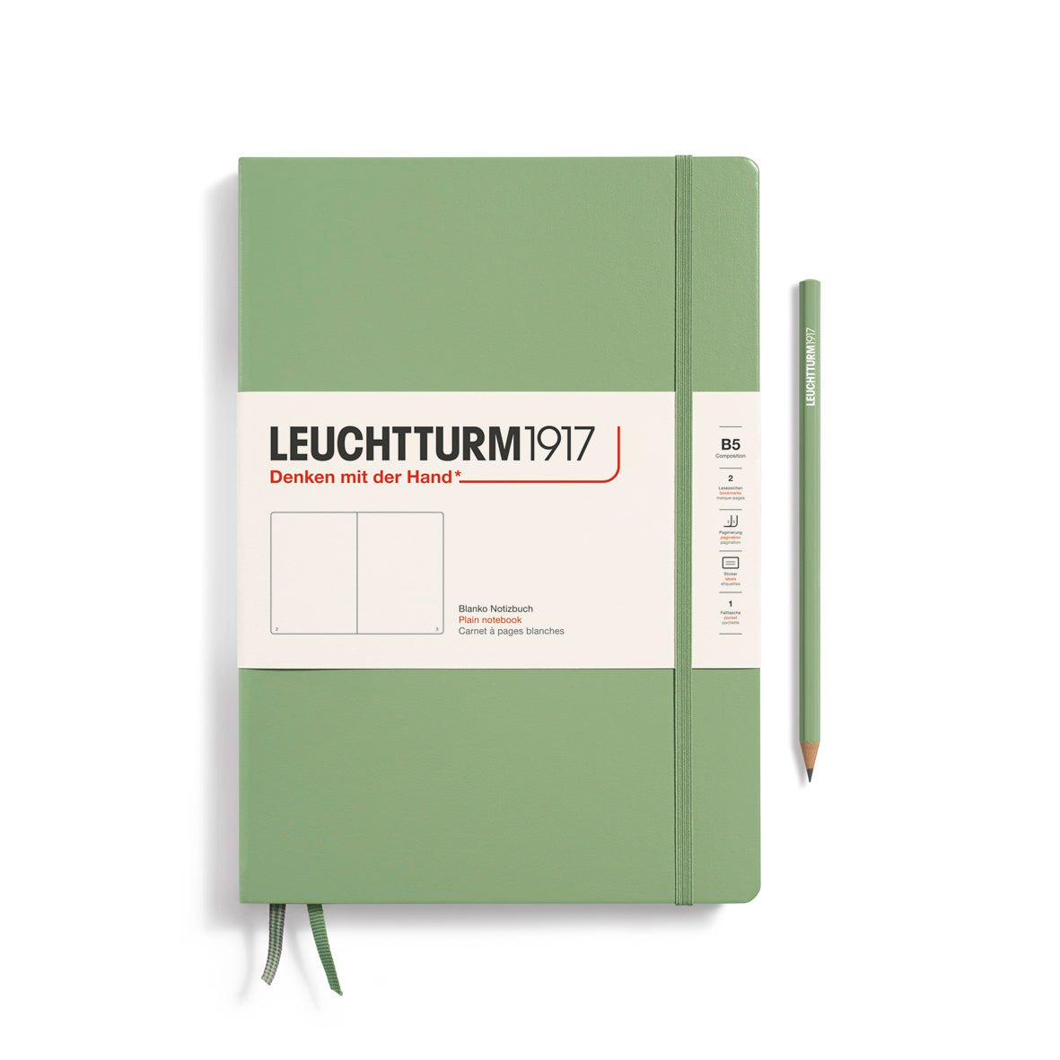 LEUCHTTURM1917 Classic B5 Composition – Sage, Plain (366171)