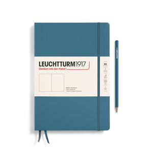 LEUCHTTURM1917 Classic B5 Composition – Stone Blue, Plain (366180)