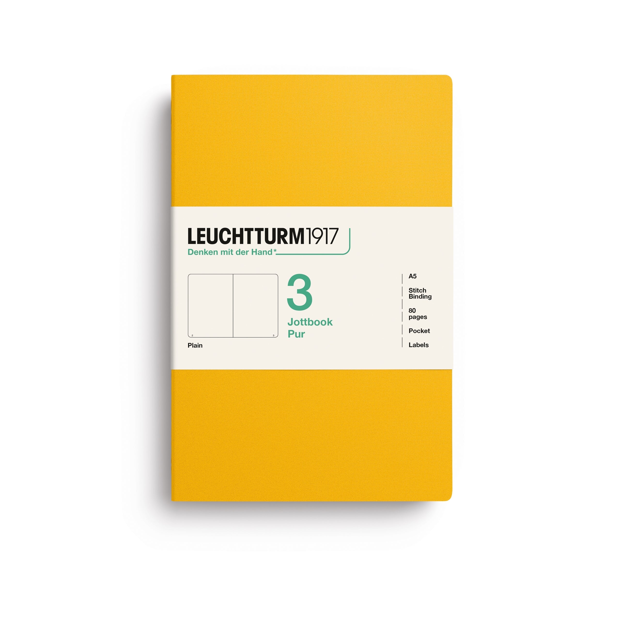 LEUCHTTURM1917 Jottbook Pur A5 Medium set of 3 – Sunflower, plain (400690)