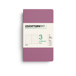 LEUCHTTURM1917 Jottbook Pur A6 Pocket set of 3 – Dusty Rose, dotted (400720)