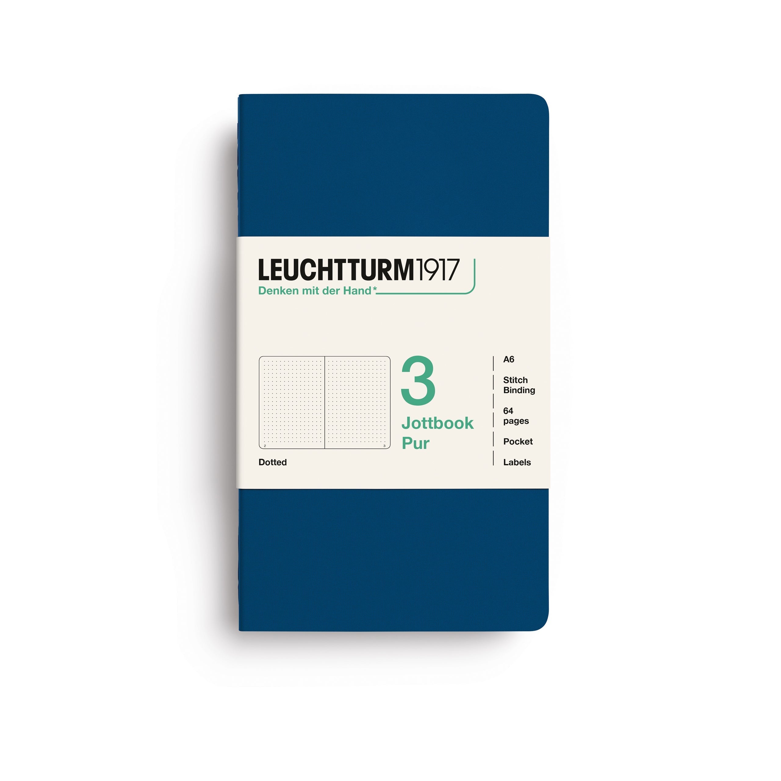 LEUCHTTURM1917 Jottbook Pur A6 Pocket set of 3 – Indigo, dotted (400725)