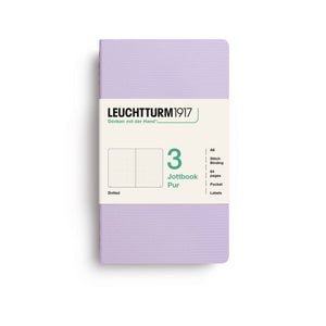 LEUCHTTURM1917 Jottbook Pur A6 Pocket set of 3 – Lilac, dotted (400719)