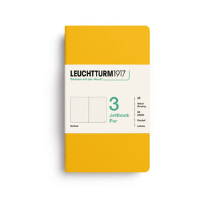 LEUCHTTURM1917 Jottbook Pur A6 Pocket set of 3 – Sunflower, dotted (400722)