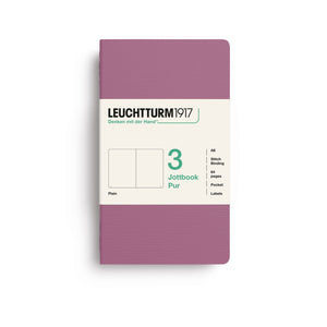 LEUCHTTURM1917 Jottbook Pur A6 Pocket set of 3 – Dusty Rose, plain (400712)