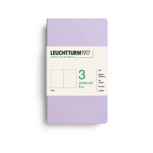 LEUCHTTURM1917 Jottbook Pur A6 Pocket set of 3 – Lilac, plain (400711)