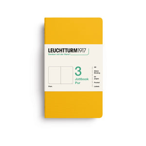 LEUCHTTURM1917 Jottbook Pur A6 Pocket set of 3 – Sunflower, plain (400714)