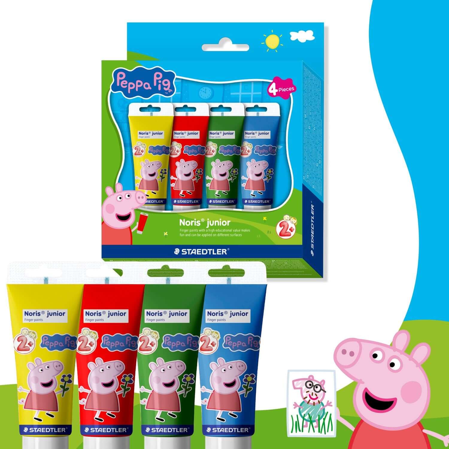 Peppa Pig Finger Paint by Staedtler — child-safe water-based finger paints in bright colours
