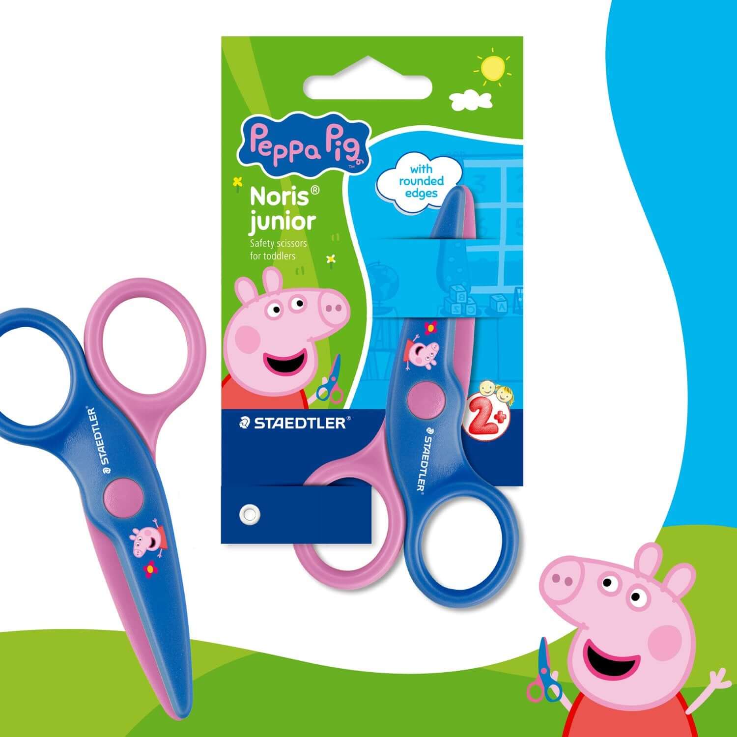 Peppa Pig Toddler Safety Scissors by Staedtler — rounded-tip first scissors for little hands