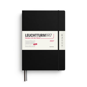 Leuchtturm1917 Daily Planner 2027 - A4+ Master Hardcover - Black