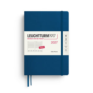 Leuchtturm1917 Daily Planner 2027 - A5 Medium Hardcover - Indigo