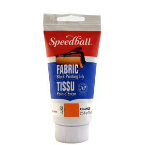 Speedball Fabric Block Printing Ink 75cc (2.5oz) - Orange