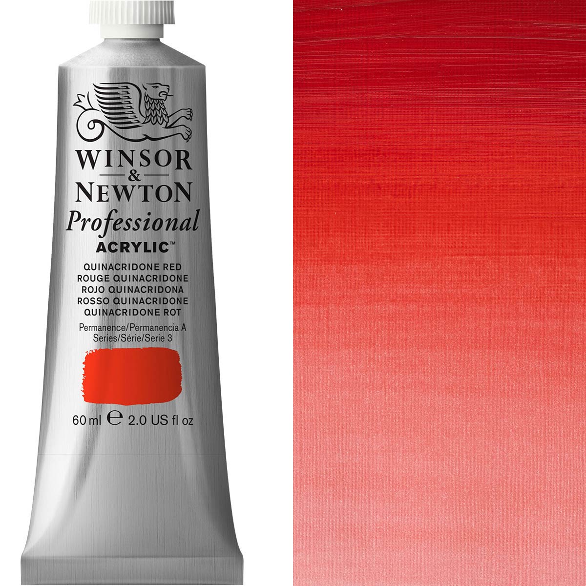 Winsor & Newton Professional Acrylic 60ml - Quinacridone Red