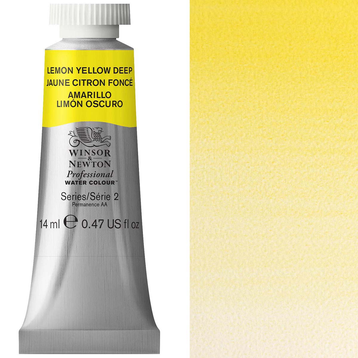 Winsor & Newton Professional Watercolour 14ml Tube — Lemon Yellow Deep