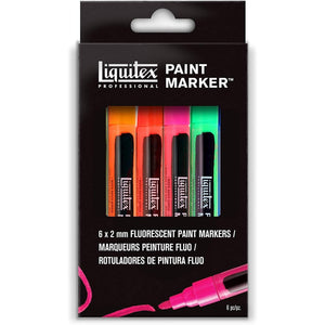 Liquitex Fluorescent Markers Set 6 x 2mm Fine Nib
