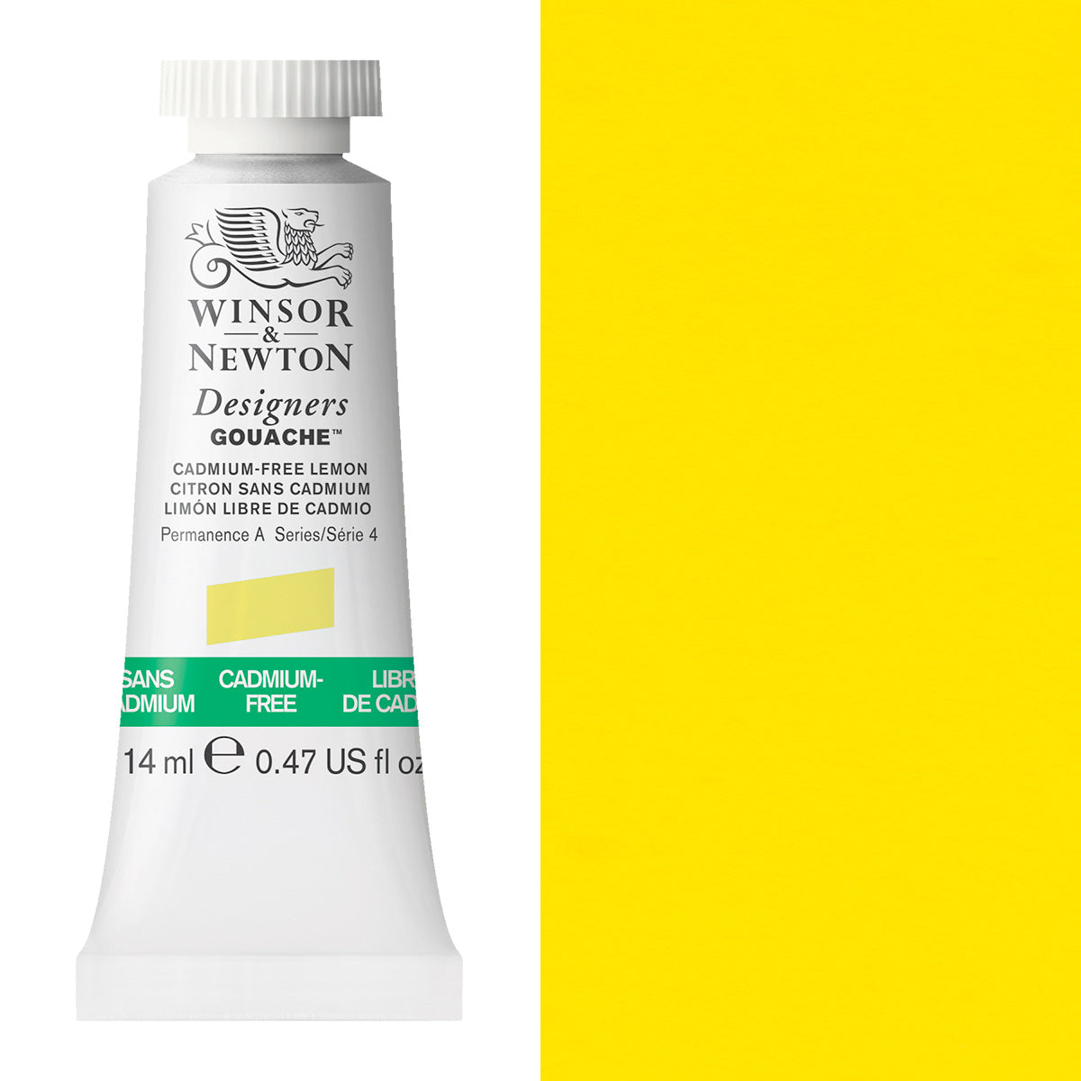 Winsor & Newton Designers' Gouache 14ml - Cadmium-Free Lemon