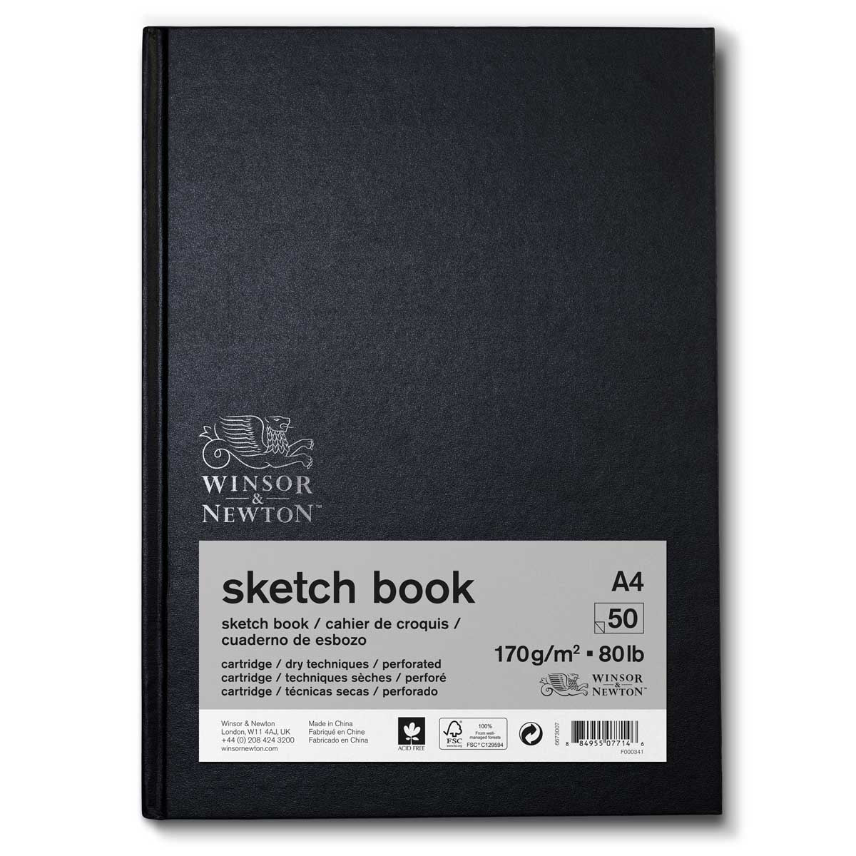 Winsor & Newton Hardback Sketch Book 170gsm — A4