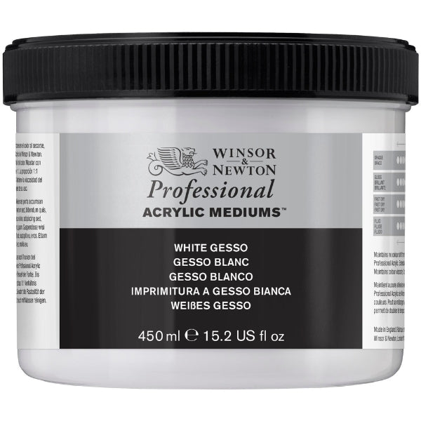 W&N Professional Acrylic Medium White Gesso 450ml
