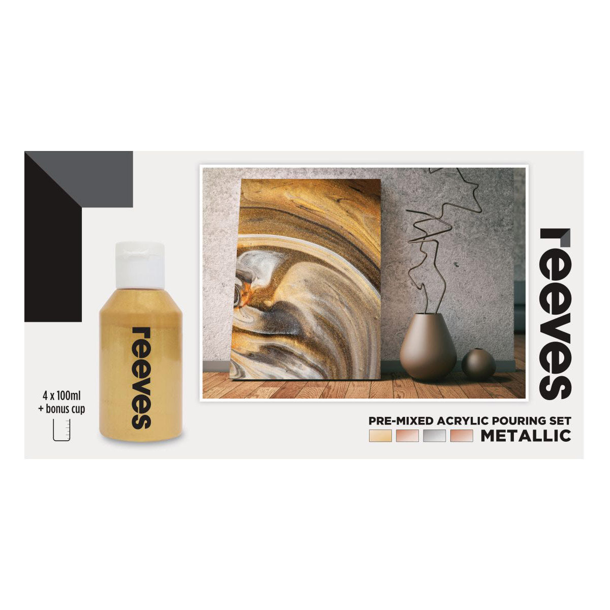 Reeves Pouring Acrylic Set | Metallic