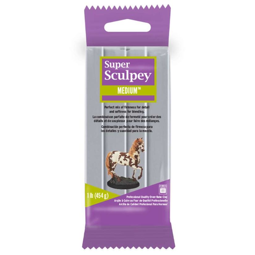Super Sculpey Medium Blend – Gray, 1lb