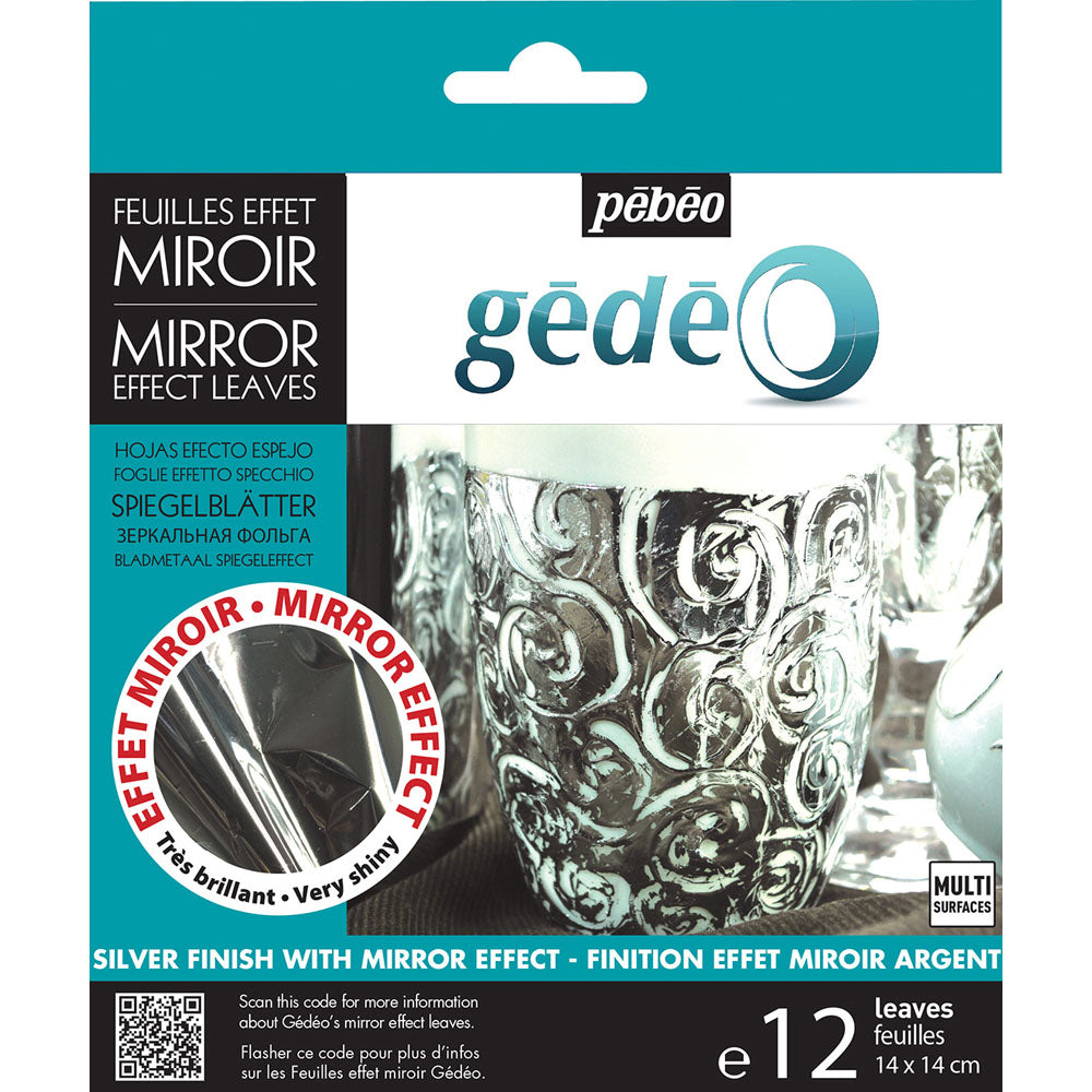 Gedeo Pack Of 12 Mirror Effect Metal Leaves