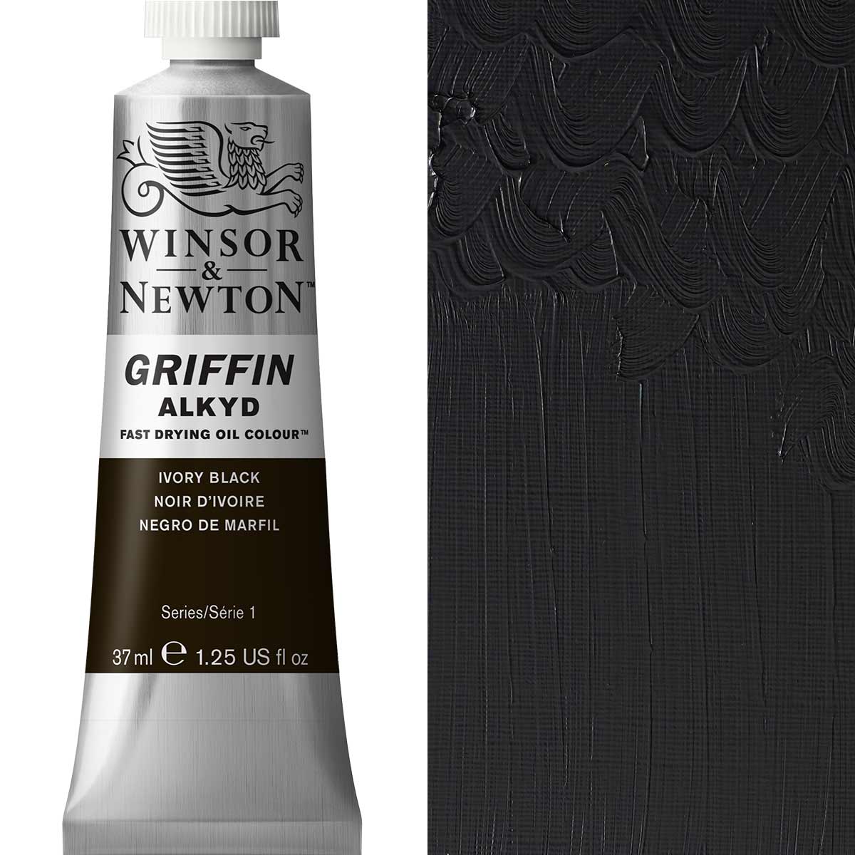 Winsor & Newton Griffin Alkyd Oil - Ivory Black