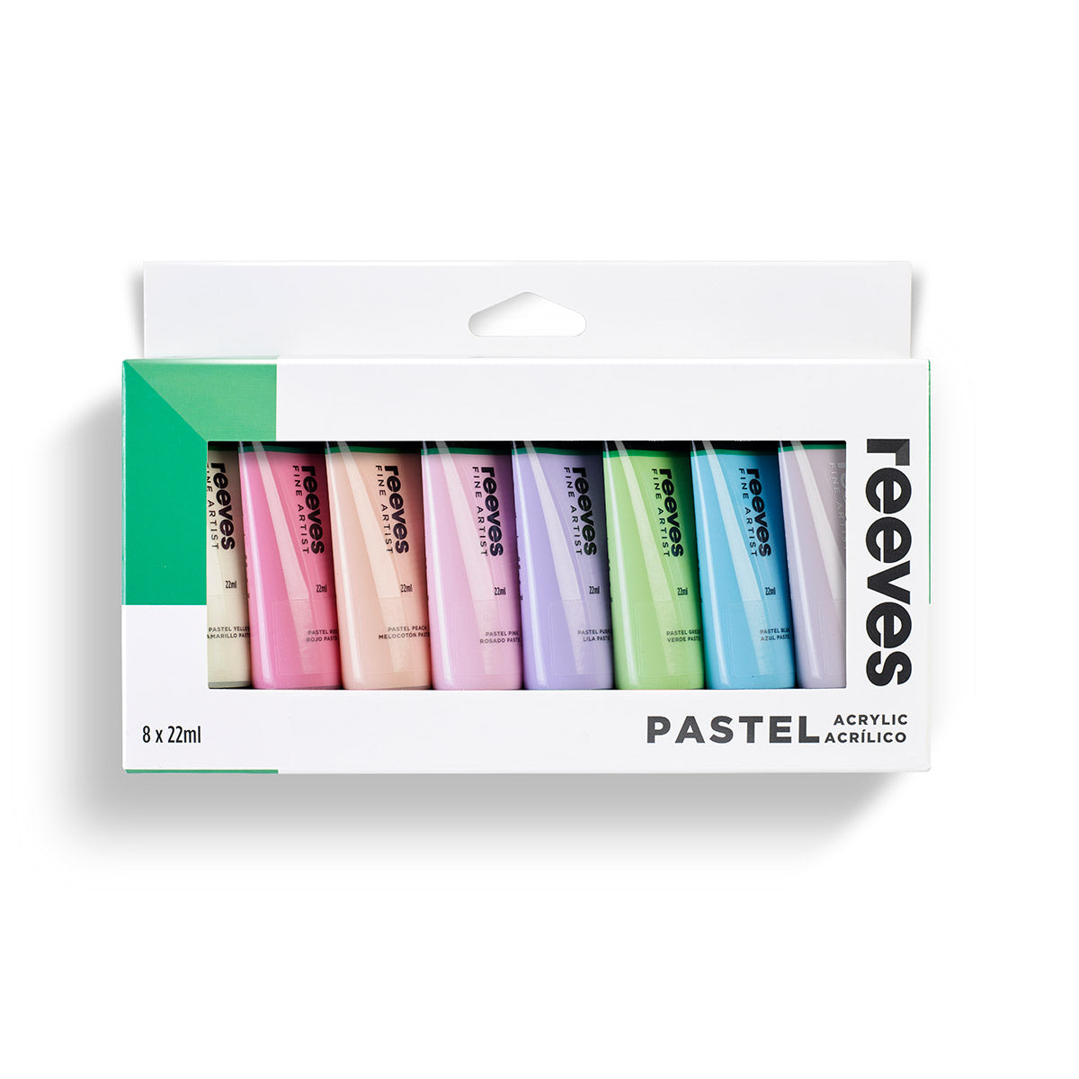 Reeves Acrylic Set 8 x 22ml | Pastel Colours
