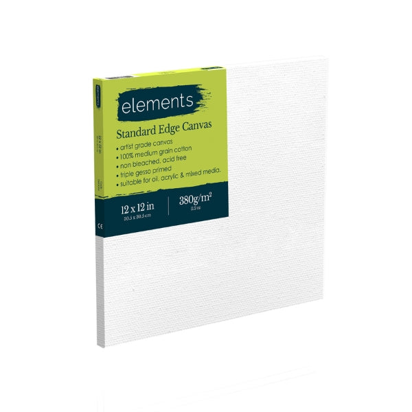 Elements Stretched Canvas — Standard Edge 12x12 Pack of 6
