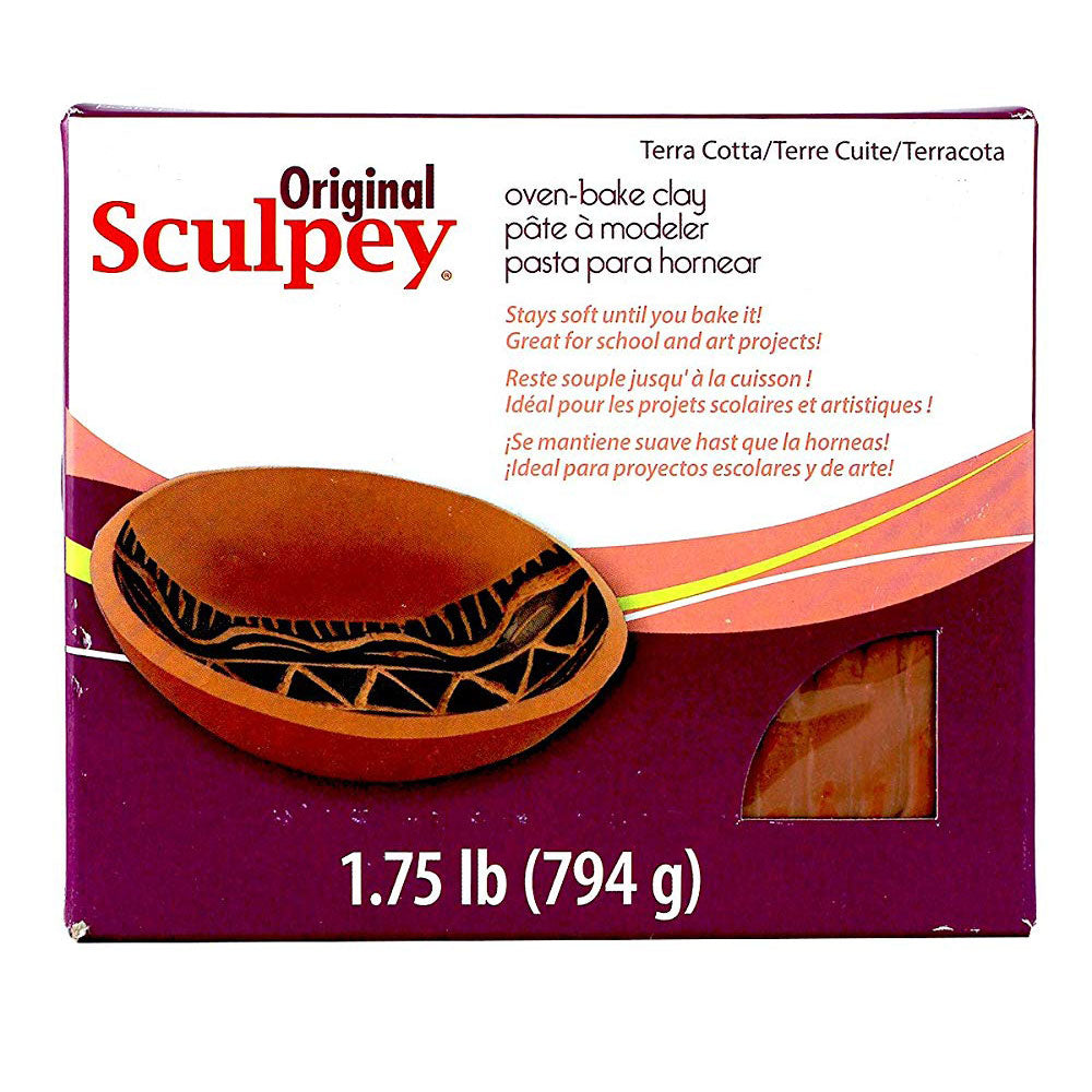 Sculpey Original Polymer Clay – Terracotta, 2lb