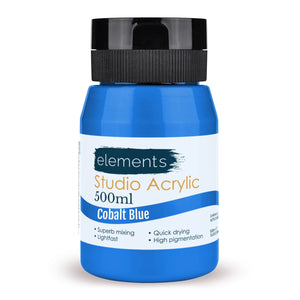 Elements Artists Acrylic 500ml — Cobalt Blue