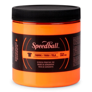 Speedball Fabric Screen Printing Ink 236ml (8oz) Fluorescent - Orange