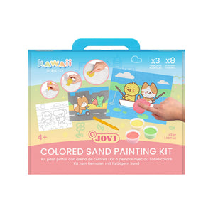 Jovi Kawaii Sand Painting Kit - 8 Colours and 3 Templates