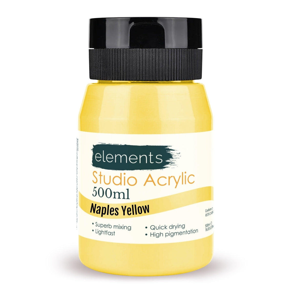 Elements Artists Acrylic 500ml — Naples Yellow