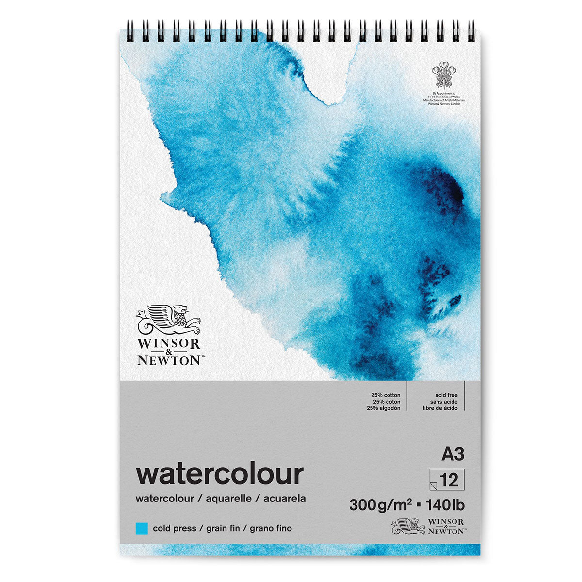 Winsor & Newton Watercolour Pad Spiral Cold Press — A3