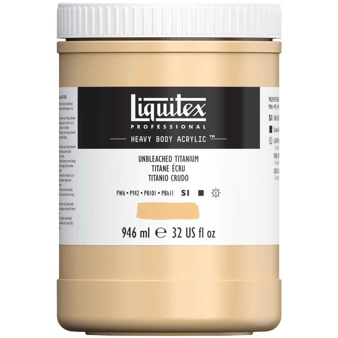 Liquitex Heavy Body Acrylic 946ml — Unbleached Titanium