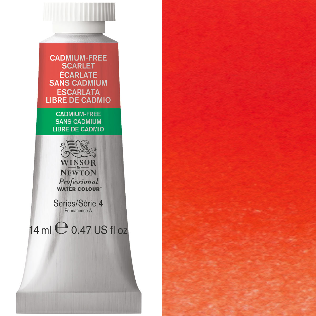 Winsor & Newton Professional Watercolour 14ml Tube — Cadmium-Free Scarlet