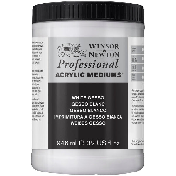 W&N Professional Acrylic Medium White Gesso 946ml