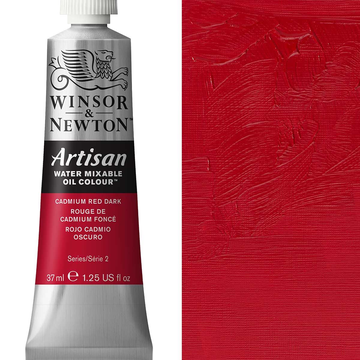 Winsor & Newton Artisan Water Mixable Oil 37ml - Cadmium Dark Red