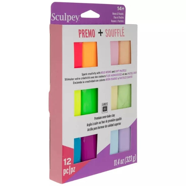 Sculpey Premo & Soufflé Multipack – Neon & Pastel