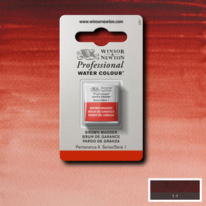 Winsor & Newton Professional Watercolour Half Pan — Brown Madder