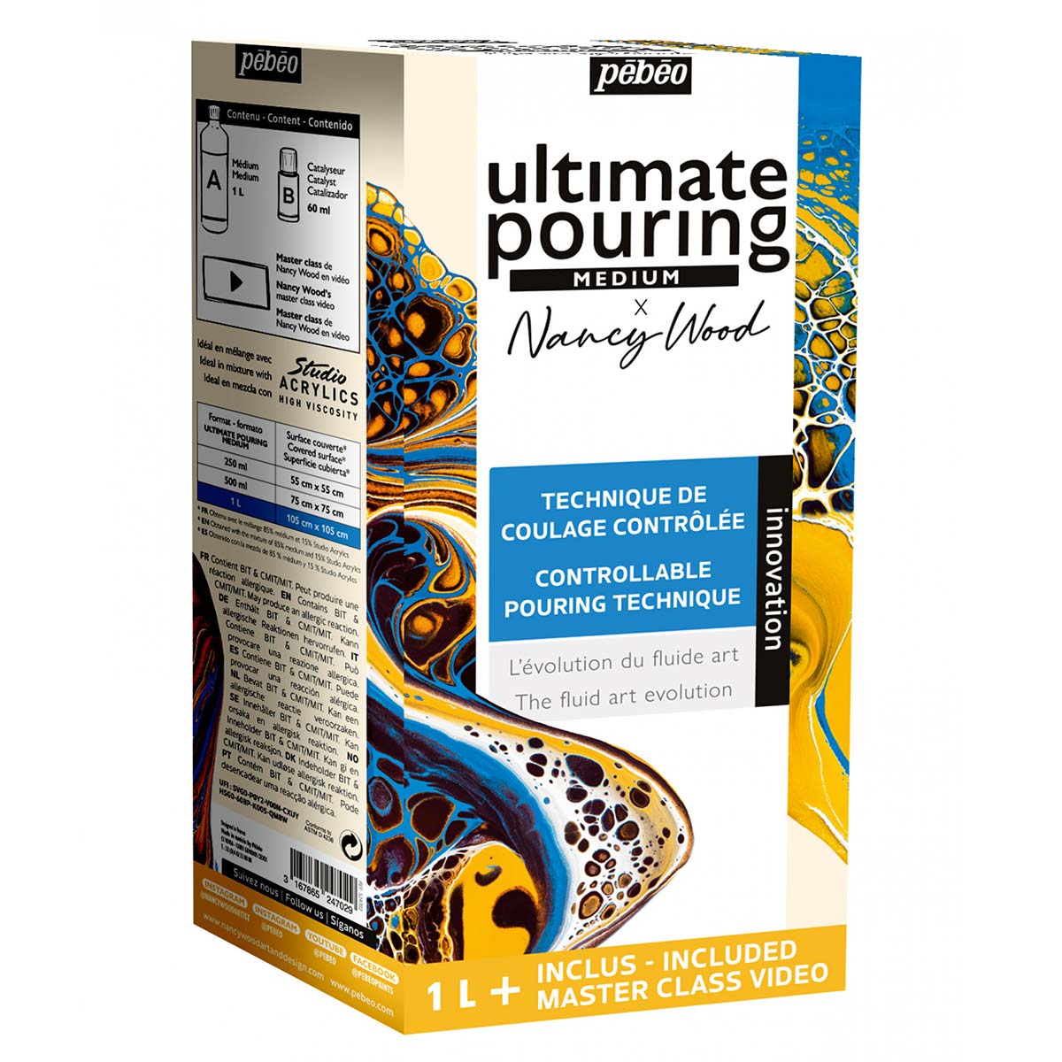 Pebeo Ultimate Pouring Medium 1 Litre - Nancy Wood