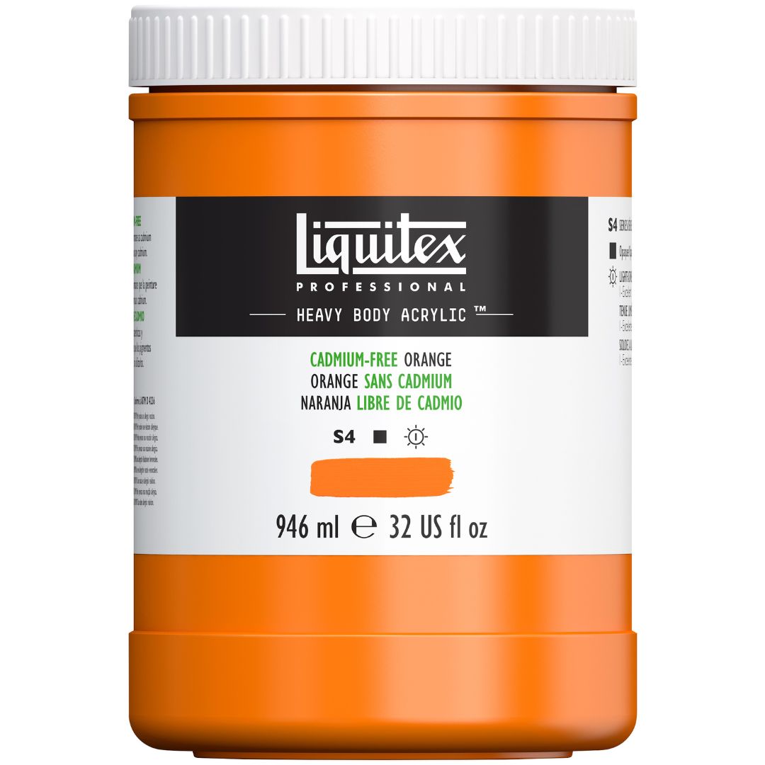 Liquitex Heavy Body Acrylic 946ml — Cadmium Free Orange S4