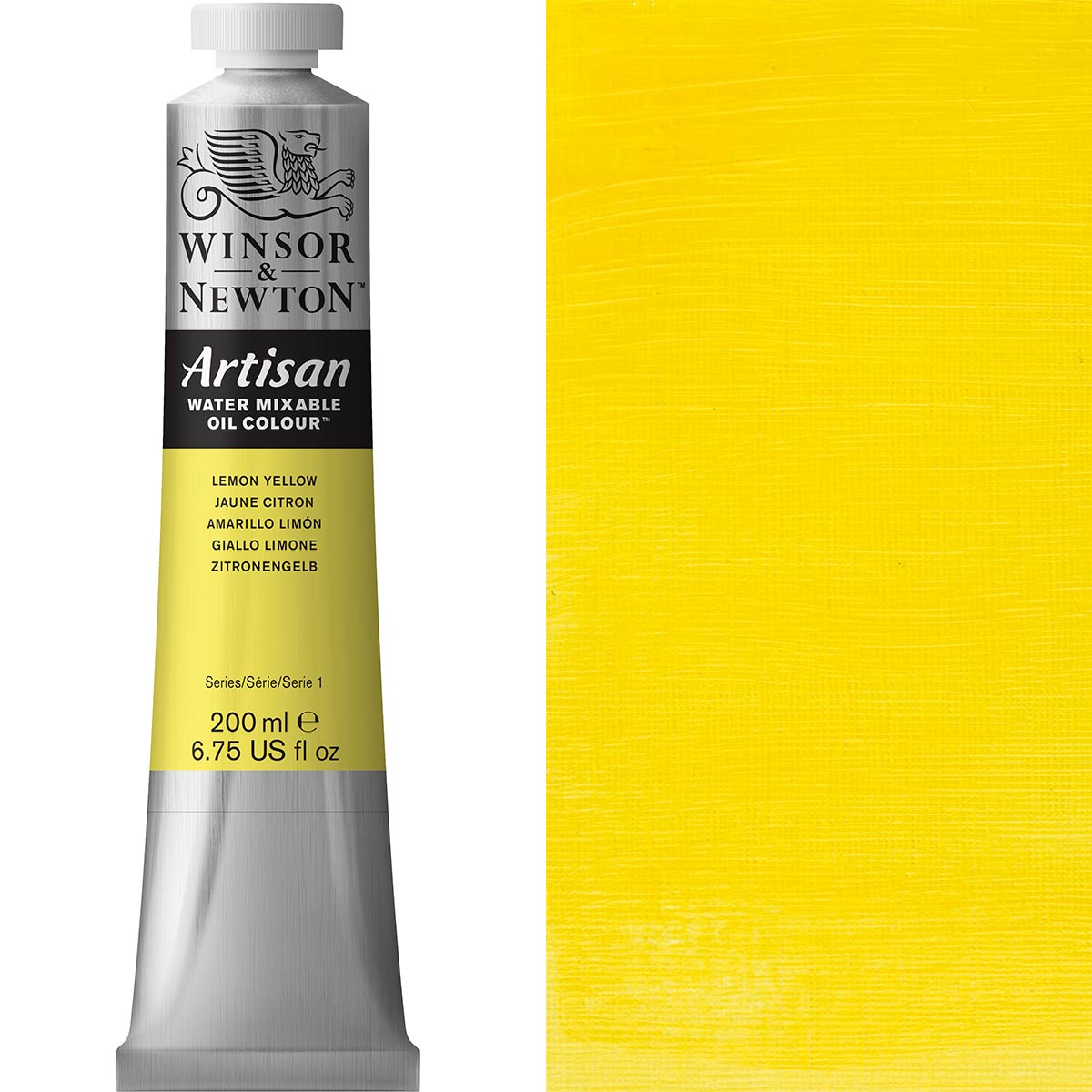 Winsor & Newton Artisan Water Mixable Oil 200ml — Lemon Yellow